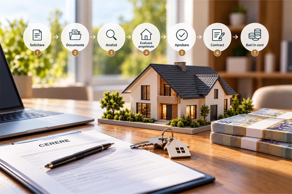 De la solicitare la bani în cont: cum decurge un credit cu garanție imobiliară